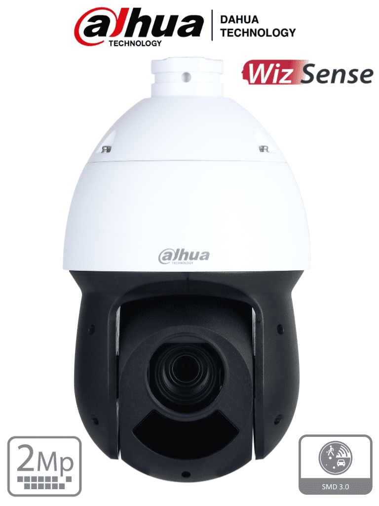 DAHUA SD49216DB-HNY - Camara IP PTZ de 2 Megapixeles/ 16x de Zoom Óptico/ 100 Metros de IR/ WizSense con SMD Plus/ Detección de Rostros Hasta 8 Rostros al Mismo Tiempo/ Protección Perimetral/ H.265/ WDR Real de 120 dB/ Ranura para MicroSD/#MCI2 #DA5 #IPMC