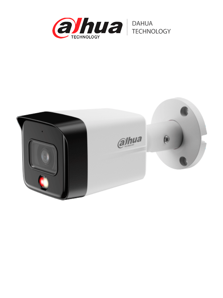 DAHUA IPC-HFW1839TC-A-IL - Cámara IP Bullet 4k Full Color + Iluminador Dual Inteligente/ 8 Megapíxeles/ Dual Light/ Lente de 2.8 mm/ 110 Grados de Apertura/ Micrófono Integrado/ H.265/ IR de 30 Metros/ IP67/ PoE/ DWDR/ #LoNuevo