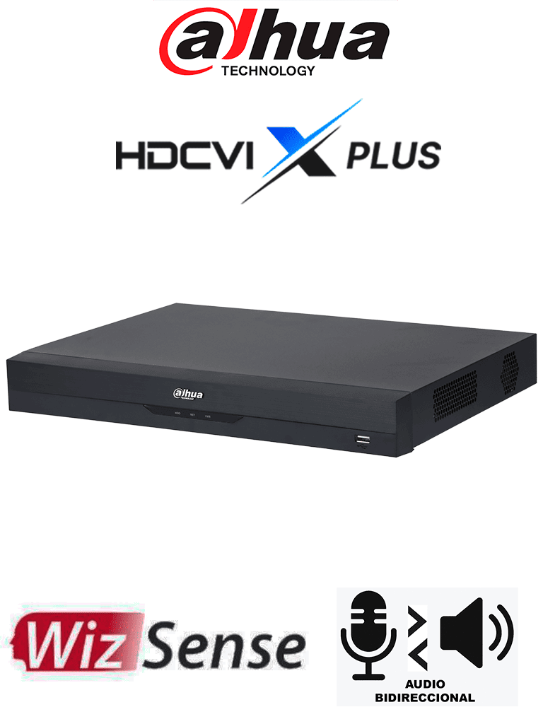 DAHUA DH-XVR4232AN-I-T - DVR de 32 Canales de 1080P Lite WizSense/ HDCVI X PLUS/ Audio Bidireccional/ H.265+/ Codificación IA/ 2 Bahías de DD/ 16 Ch con SMD Plus/ Búsqueda Inteligente/ Compatible con Dolink Care #DVNU #VDV
