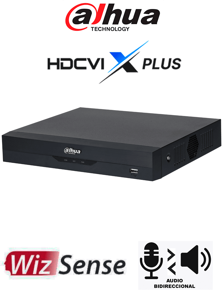 DAHUA DH-XVR5108HS-I3/T - DVR de 5MP Lite WizSense/ HDCVI X PLUS/ Audio Bidireccional en 8 Canales/ Soporta 8 canales + 4 IP o 10 Canales IP/ 2 Ch Reconocimiento Facial y 4 Ch Protección Perimetral/ SMD Plus y AcuPick/ Compatible con Dolink Care #DVNU